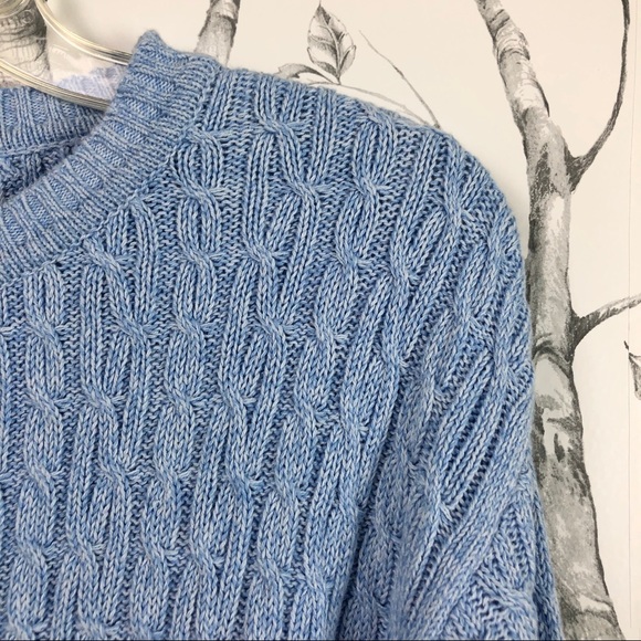 Y2K Vintage 100% cotton lightweight cable sweater - Picture 5 of 10
